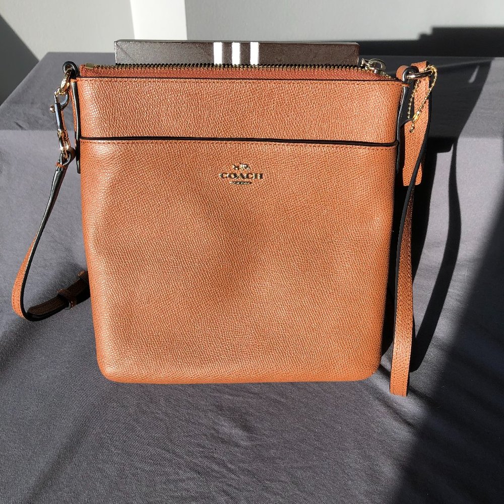 Coach Courier Textured Leather Crossbody Bag